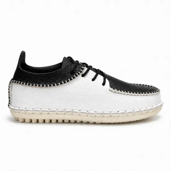 Picture of Nomad soft nappa leather casual shoes - black and white