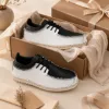 Picture of Nomad soft nappa leather casual shoes - black and white