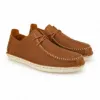 Picture of Nomad Hand-Stitched Leather Moccasin Walking Shoes - Chestnut Brown