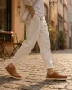 Picture of Nomad Hand-Stitched Leather Moccasin Walking Shoes - Chestnut Brown