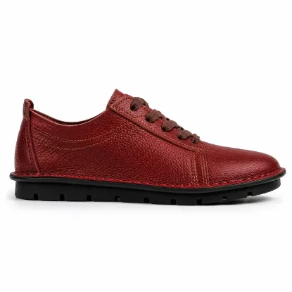 Nomad Full-Grain Leather Walking Shoes - Burgundy Red