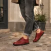 Picture of Nomad Full-Grain Leather Walking Shoes - Burgundy Red